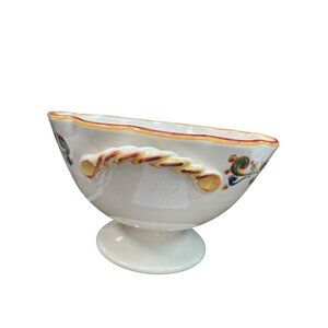 Sur La Table VTG multicolor handcrafted In Italy ceramic pedestal bowl SKU 9739